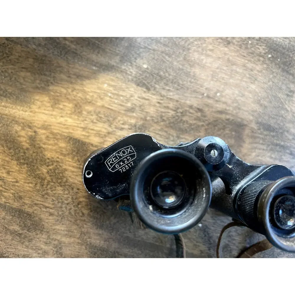 WW2 Japanese Field Binoculars with Leather Carrying‎ Case Renox 6 x 25